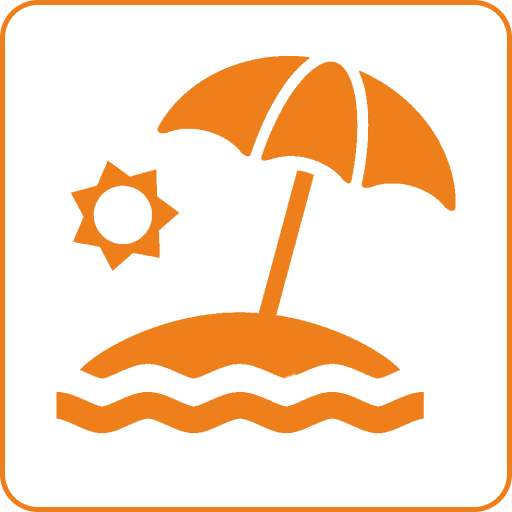 Пляж  в 250 м