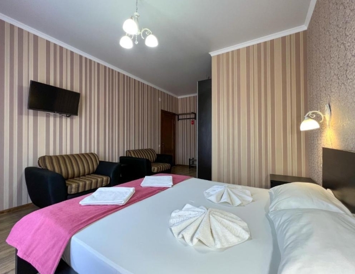 Номер делюкс с 1 двуспальной кроватью (с балконом) - Отель «Медовый» Гагра